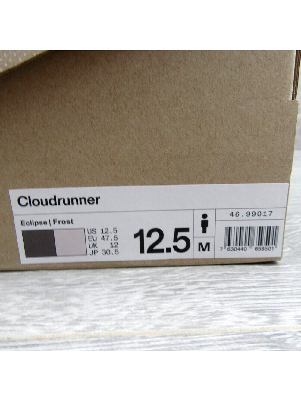 ON Cloudrunner Athletic Running Shoes Mens Size 12.5 Black White NEW #46.99017 - Picture 16 of 16
